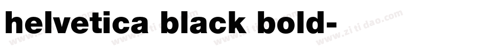 helvetica black bold字体转换